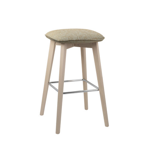 Sgabello da bar contemporaneo - HELLEN SOFT SG06 - New Life Contract - in tessuto / con supporto in legno / con 4 gambe