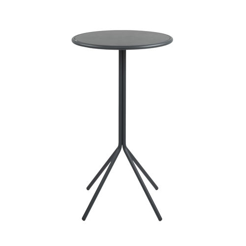 Tavolo alto contemporaneo - L'ALA TV02T - New Life Contract - in alluminio / con supporto in alluminio / rotondo
