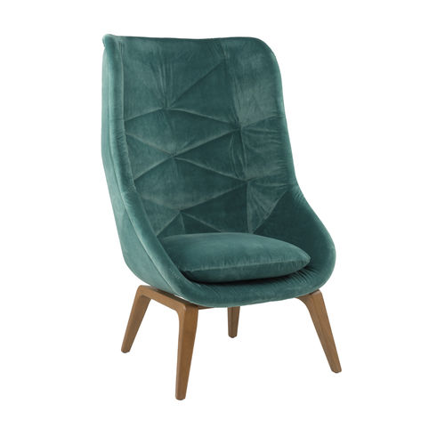 Poltrona contemporanea - CARA BE02 - New Life Contract - in pelle / in tessuto / in legno