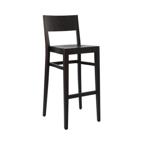 Sedia alta contemporanea - SIMPLE SG01 - New Life Contract - da interno / in legno / con supporto in legno