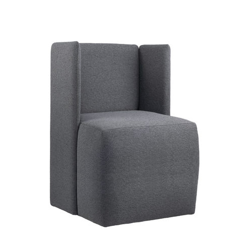 Poltrona contemporanea - POQ01S - New Life Contract - in tessuto / in materiale riciclato / in legno massiccio
