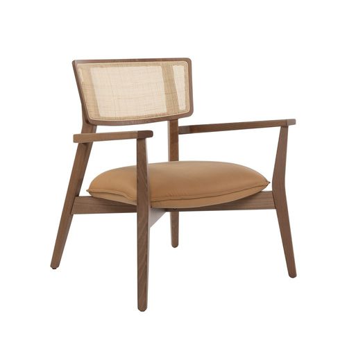 Poltrona contemporanea - HELLEN SOFT PL06BC - New Life Contract - in pelle / in Trevira CS® / in legno