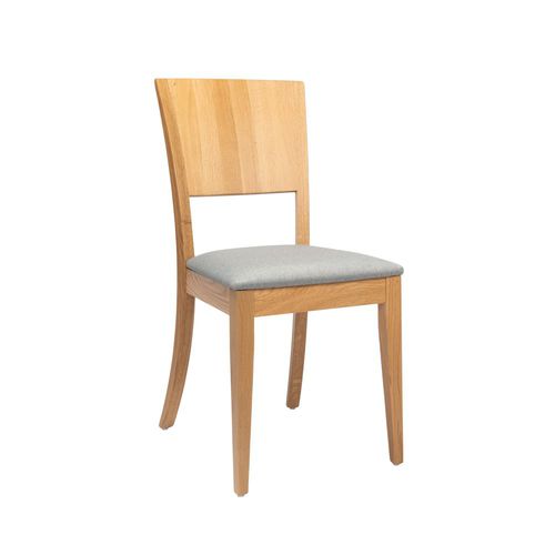 Sedia da pranzo design minimalista - AMY SE02 - New Life Contract - da interno / in pelle / in legno massiccio