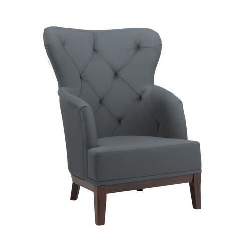Poltrona contemporanea - ISOTTA BE02 - New Life Contract - in tessuto / in legno / con schienale alto