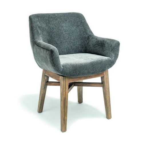 Sedia contemporanea - JACKY - GOMMAIRE - da interno / in tessuto / con supporto in teak