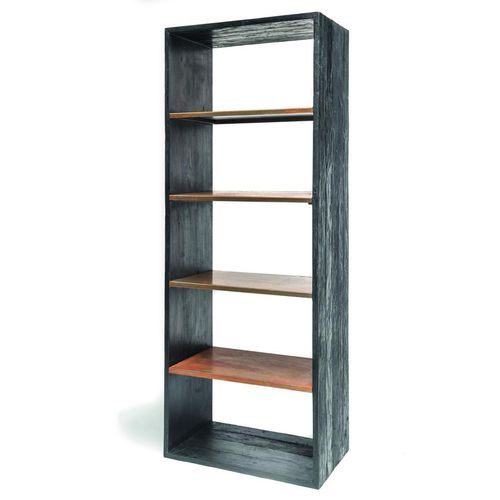Scaffale contemporaneo - SIMPLY  - GOMMAIRE - in teak / in acciaio
