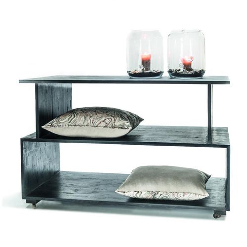 Scaffale basso - MIL - GOMMAIRE - a rotelle / contemporaneo / in teak