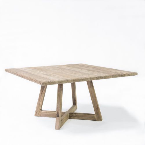 Tavolo da pranzo contemporaneo - DENNIS - GOMMAIRE - in teak / quadrato / per uso residenziale