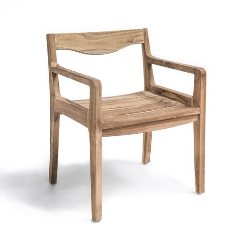 Sedia contemporanea - CURVE - GOMMAIRE - da esterno / in teak / per uso residenziale