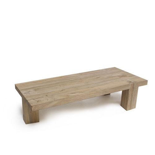 Tavolino basso contemporaneo - DOVETAIL - GOMMAIRE - in teak / rettangolare / per uso residenziale