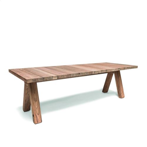 Tavolo da pranzo contemporaneo - ZIGGY - GOMMAIRE - in teak / rettangolare / per uso residenziale