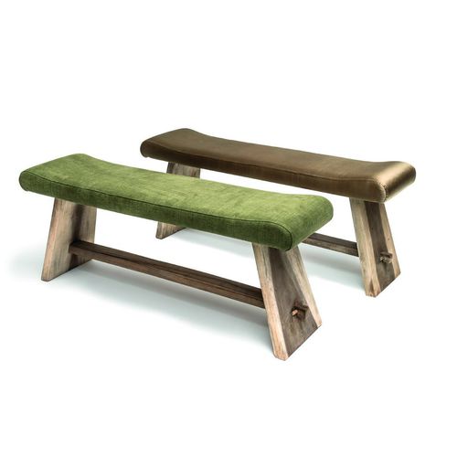 Divanetto imbottito contemporaneo - SAMMY - GOMMAIRE - in tessuto / in teak / verde