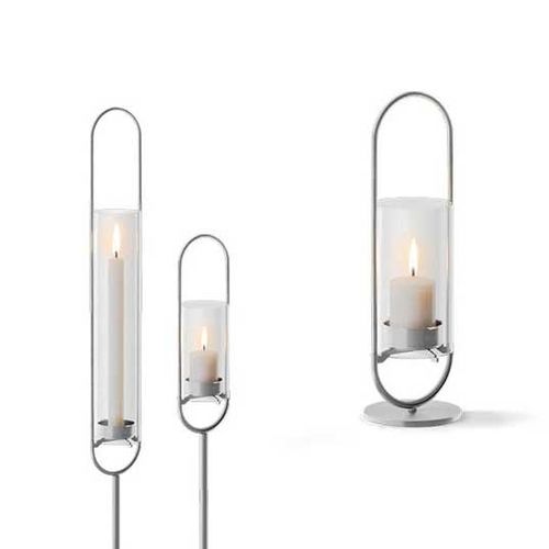 Portacandela in vetro - OVAL CANDLE - HÖFATS - in acciaio inossidabile
