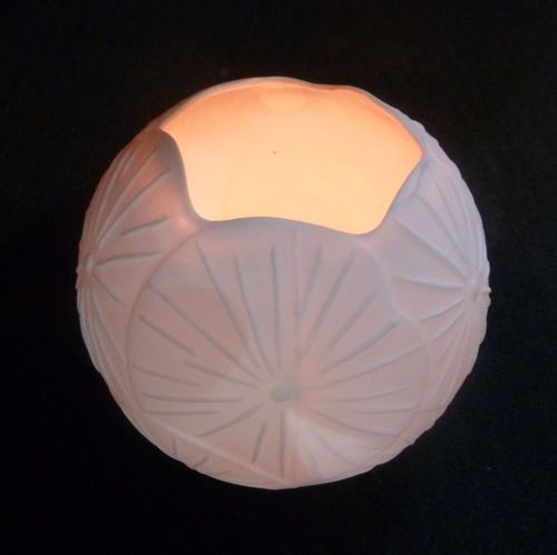 Portacandelina in porcellana di Limoges - LOTUS - Jacques Pergay