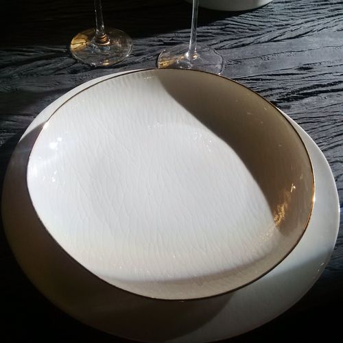 Piatto fondo - DUNES - Jacques Pergay - rotondo / in porcellana di Limoges / per ristorante gourmet