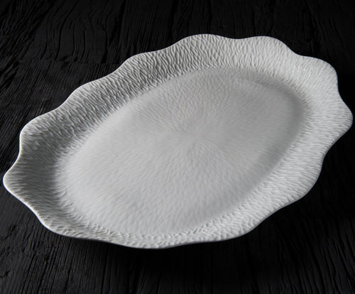 Vassoio di servizio in porcellana di Limoges - SMOCK - Jacques Pergay - per ristorante