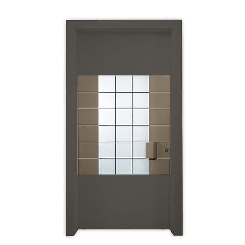 Porta d'ingresso - COLORADO  - REMO Security Doors - in acciaio galvanizzato / battente / semivetrata
