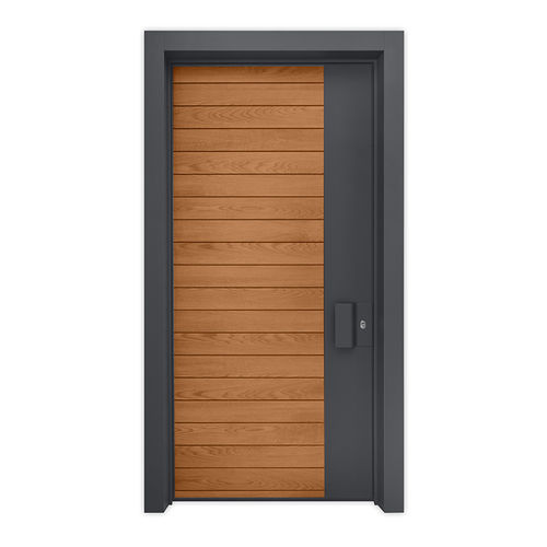 Porta d'ingresso - VARNA  - REMO Security Doors - in legno / in acciaio galvanizzato / battente