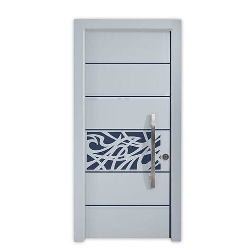 Porta d'ingresso - VOLGA  - REMO Security Doors - in acciaio galvanizzato / battente / semivetrata