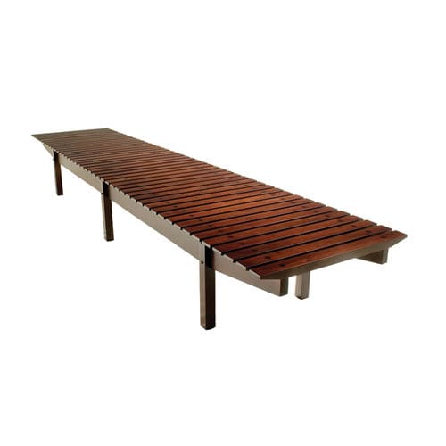 Panca da giardino contemporanea - MUCKI - LinBrasil - in legno massiccio