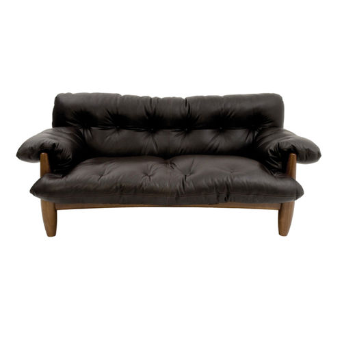 Divano classico - MOLE - LinBrasil - in pelle / marrone / grigio