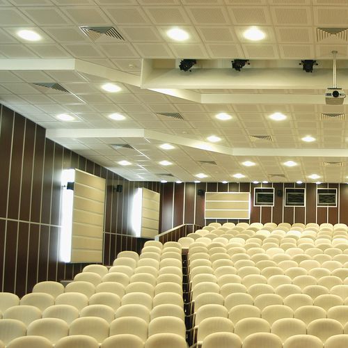 Controsoffitto a base gesso - T-24 LAY-ON - Tacer Ltd. - a quadrotte / acustico / ignifugo