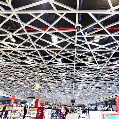 Controsoffitto in metallo - BAFFLE - Tacer Ltd. - a doghe / decorativo