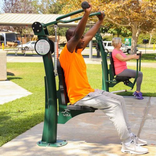 Attrezzo per bodybuilding curl braccia - UBX-248 - Greenfields Outdoor Fitness - pressa per spalle / pressa per pettorali / da esterno