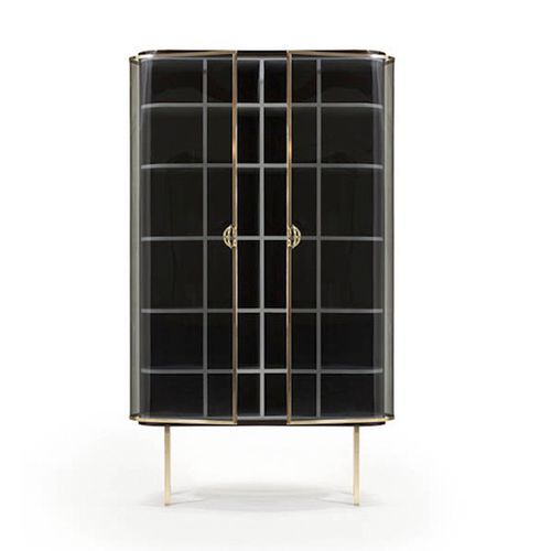 Vetrina contemporanea - LOYALTY - Sé collections - in vetro / in legno / in ottone