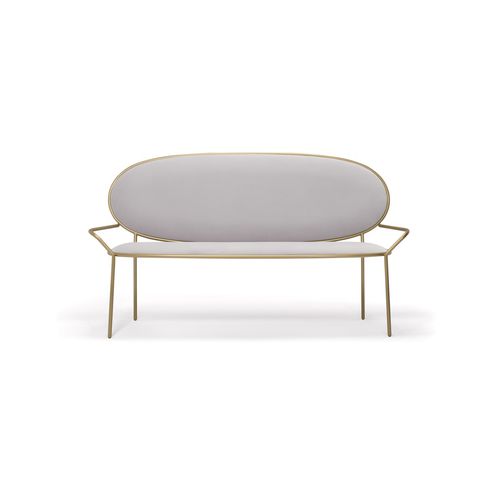 Divanetto imbottito contemporaneo - STAY - Sé collections - in tessuto / in pelle / con schienale