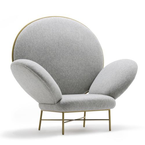 Poltrona contemporanea - STAY - Sé collections - in tessuto / con schienale alto / grigia