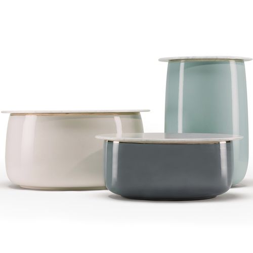 Tavolino basso contemporaneo - HELIOS - Sé collections - in metallo laccato / in marmo / in ceramica