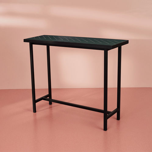 Consolle classica - HERRINGBONE TILE - Warm  Nordic - in ceramica / con supporto in acciaio termolaccato / rettangolare
