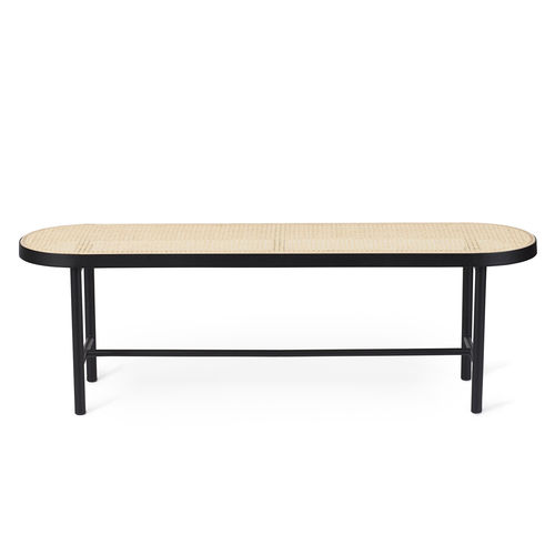 Panca classica - BE MY GUEST - Warm  Nordic - in rovere / in vimini / in acciaio con rivestimento a polvere