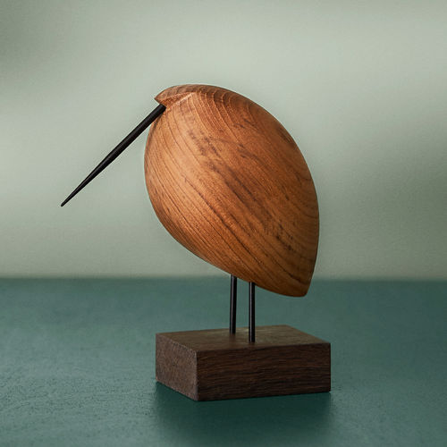 Scultura in teak - BEAK BIRD - Warm  Nordic