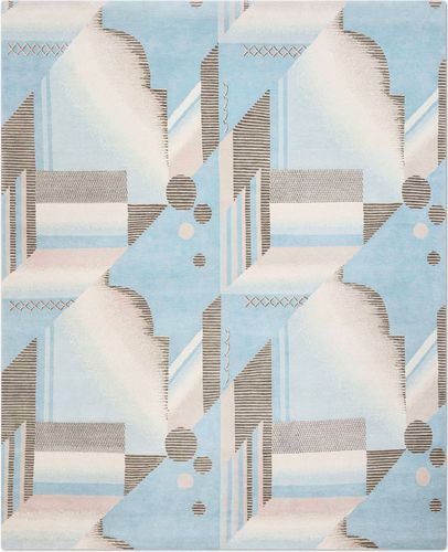 Tappeto contemporaneo - ART DECO - Knots rugs - geometrico / in seta / in lana del Tibet