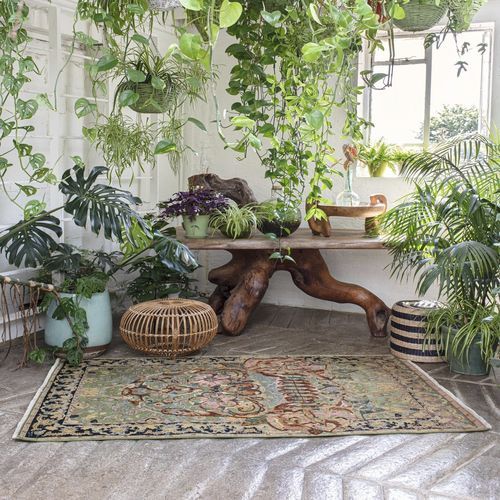 Tappeto tradizionale - KING UMBERTO SKULL - Knots rugs - a fiori / in lana / in seta