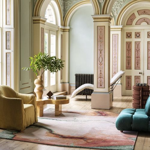 Tappeto contemporaneo - DAWN  - Knots rugs - a motivi / in seta / in lino