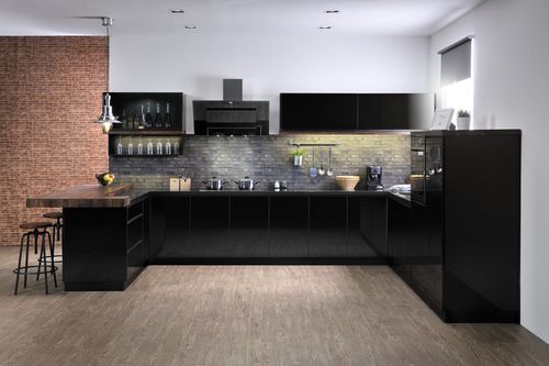 Cucina contemporanea - MOD 3 - Alustil - in vetro / in alluminio / senza maniglie