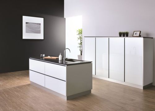 Cucina contemporanea - MOD 0 - Alustil - in vetro / in quarzo / in alluminio