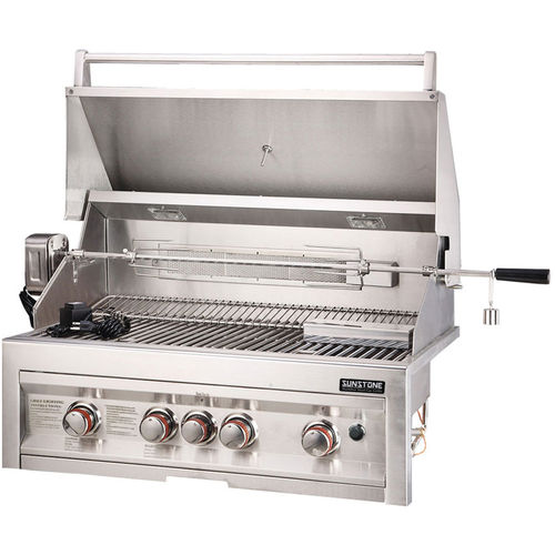 Barbecue a gas - SUN4B-IR - SUNSTONE - elettrico / da appoggio / in acciaio inossidabile