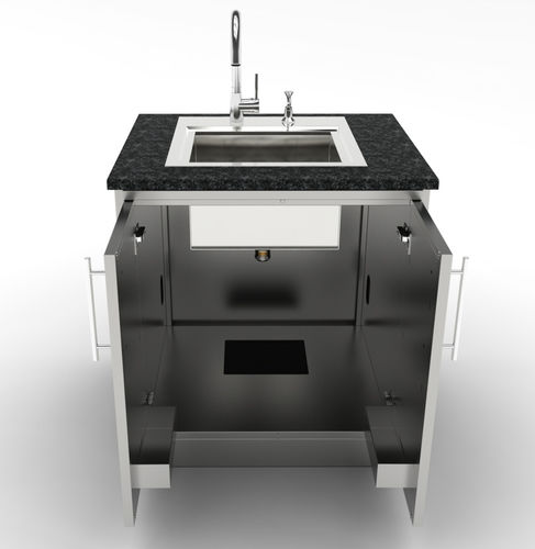 Mobile lavello in acciaio inossidabile - SBC30FDD - SUNSTONE - per giardino / per uso residenziale