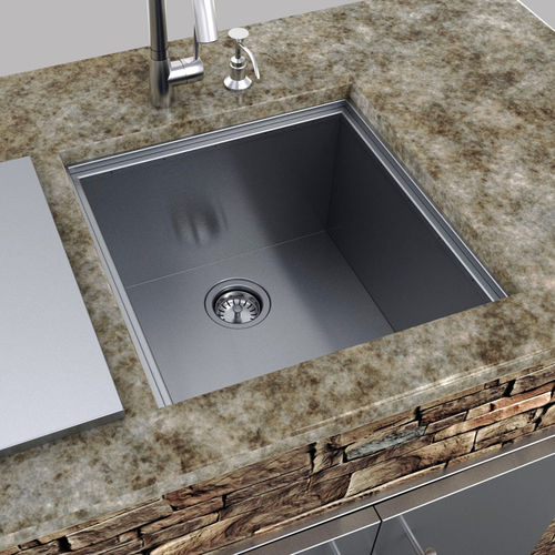 Lavello a 1 vasca - B-SK20 - SUNSTONE - senza gocciolatoio / in acciaio inossidabile / da incasso