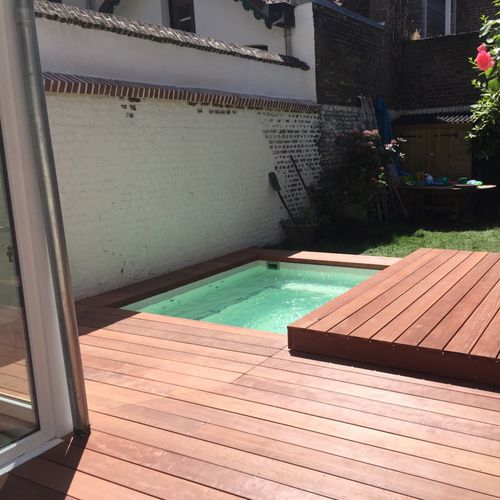 Spa da incasso - TILESTONE 2.5m x 2m - Tilestone Pools one piece tiled pools - rettangolare / multiposto / da esterno