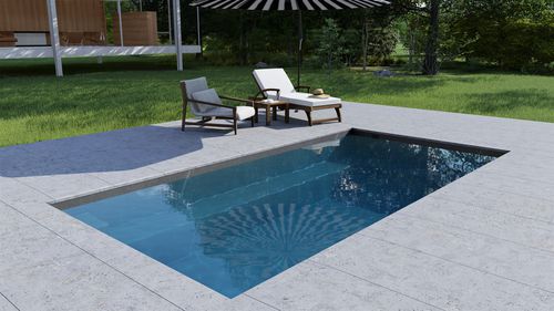 Spa da incasso - SESAME 500  - Tilestone Pools one piece tiled pools - rettangolare / multiposto / in composito