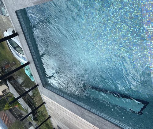 Spa da incasso per nuoto controcorrente - Tilestone Pools one piece tiled pools - altre forme / quadrata / multiposto