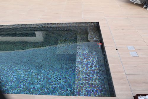 Spa da incasso per nuoto controcorrente - SWIM  - Tilestone Pools one piece tiled pools - fuoriterra / rettangolare / multiposto