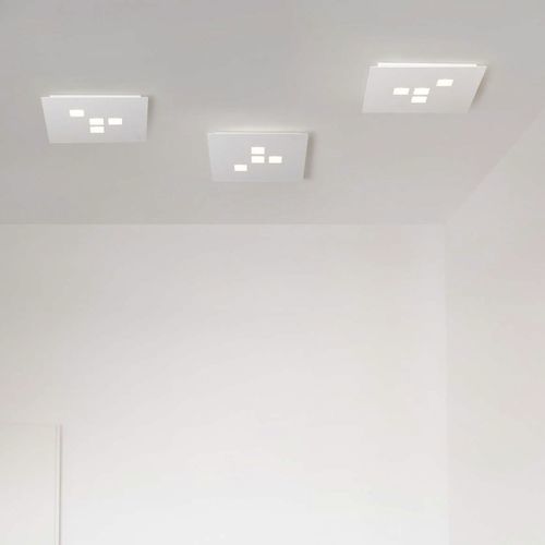 Plafoniera contemporanea - PLATEAU - cattaneo - quadrata / in metallo / LED