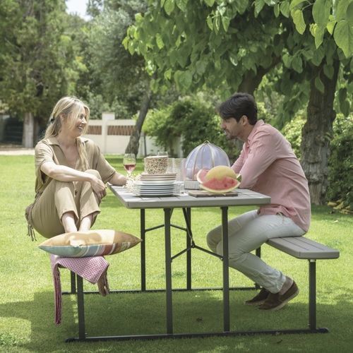 Tavolo da picnic pieghevole - Dakota - Zown - contemporaneo / in polietilene ad alta densità HDPE / con supporto in acciaio verniciato a polvere