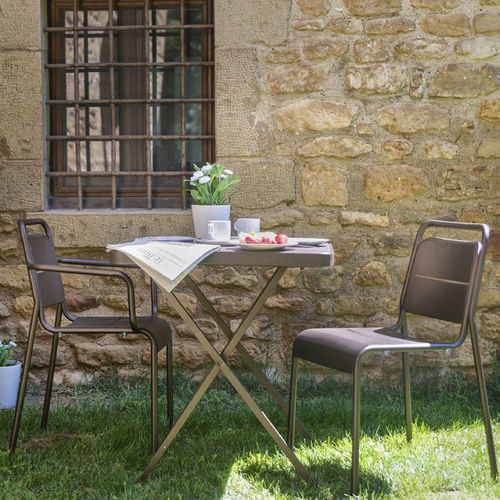 Sedia contemporanea - Alma - Zown - per terrazza / in acciaio verniciato / con supporto in acciaio